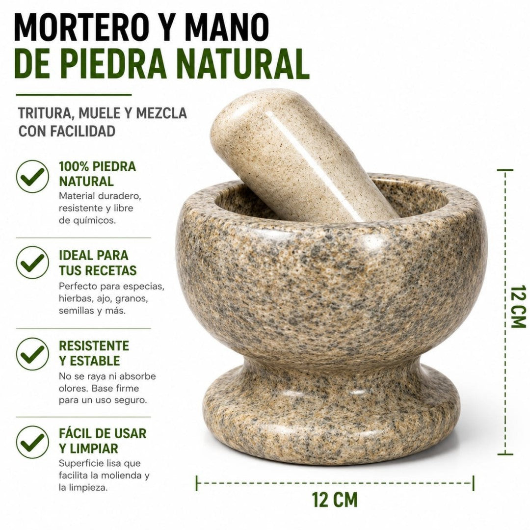 MORTERO PIEDRA 12*12 CM SJ-HWY-004