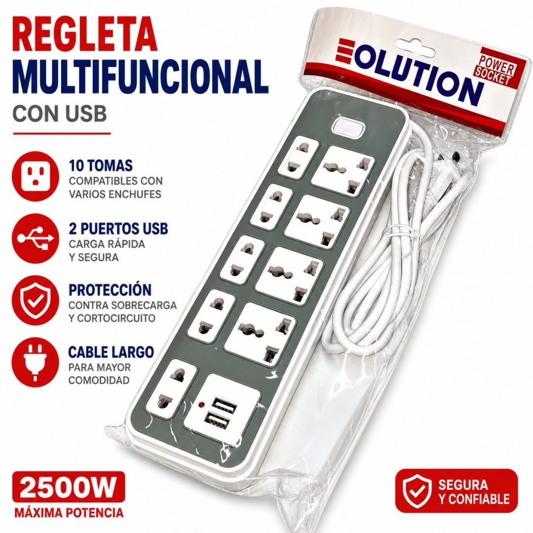 REGLETA CON 2 USB 415