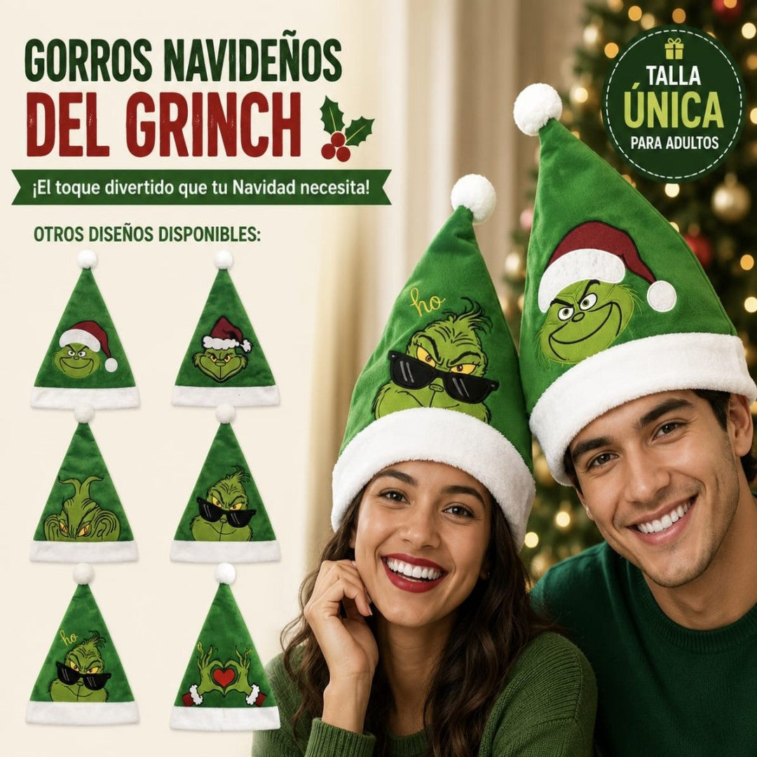 GORRO NAVIDAD GRINCH VERDE