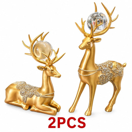 ADORNO VENADO DORADO 2PCS 109 20-28CM