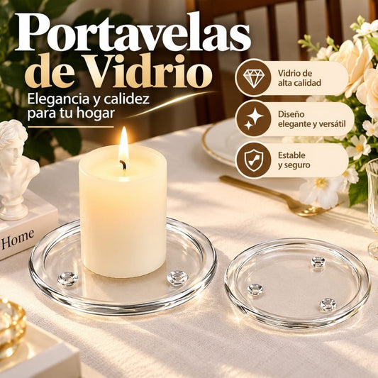 CANDELABRO VIDRIO PLATO