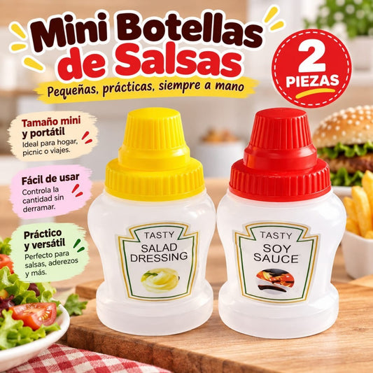 MINI BOTELLA P/ SALSA PEQ 2PCS