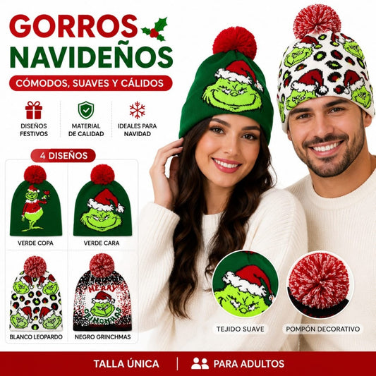 GORRO TEJIDO NAVIDENO GRINCH