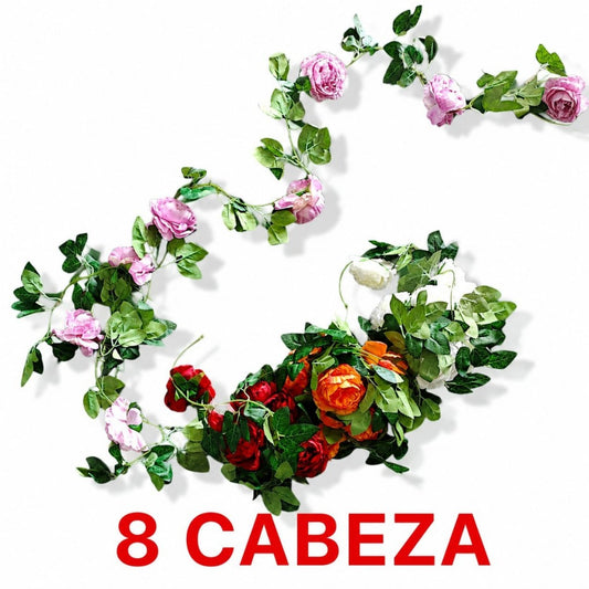 GUIRNALDA ROSA 8 CABEZA