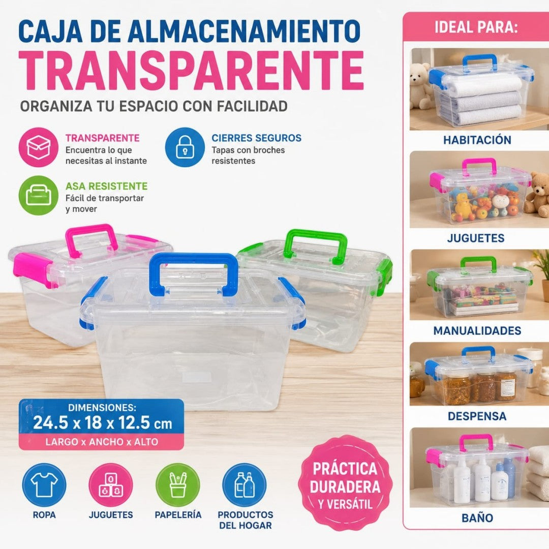 CAJA PVC TRANSPARENTE 24.5*18*12.5