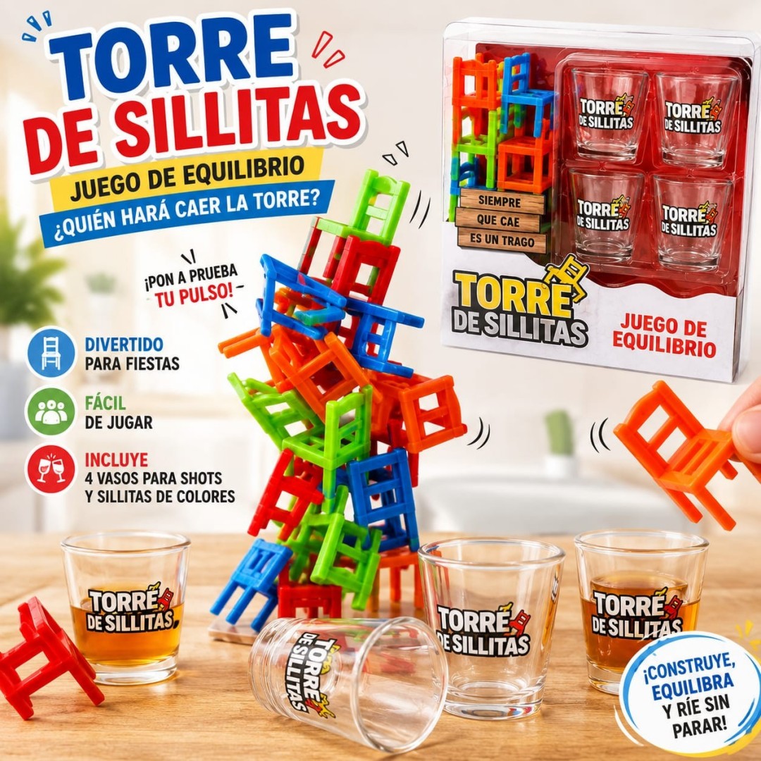 JUEGO DE TRAGO CON SILLA JENGA MS2042