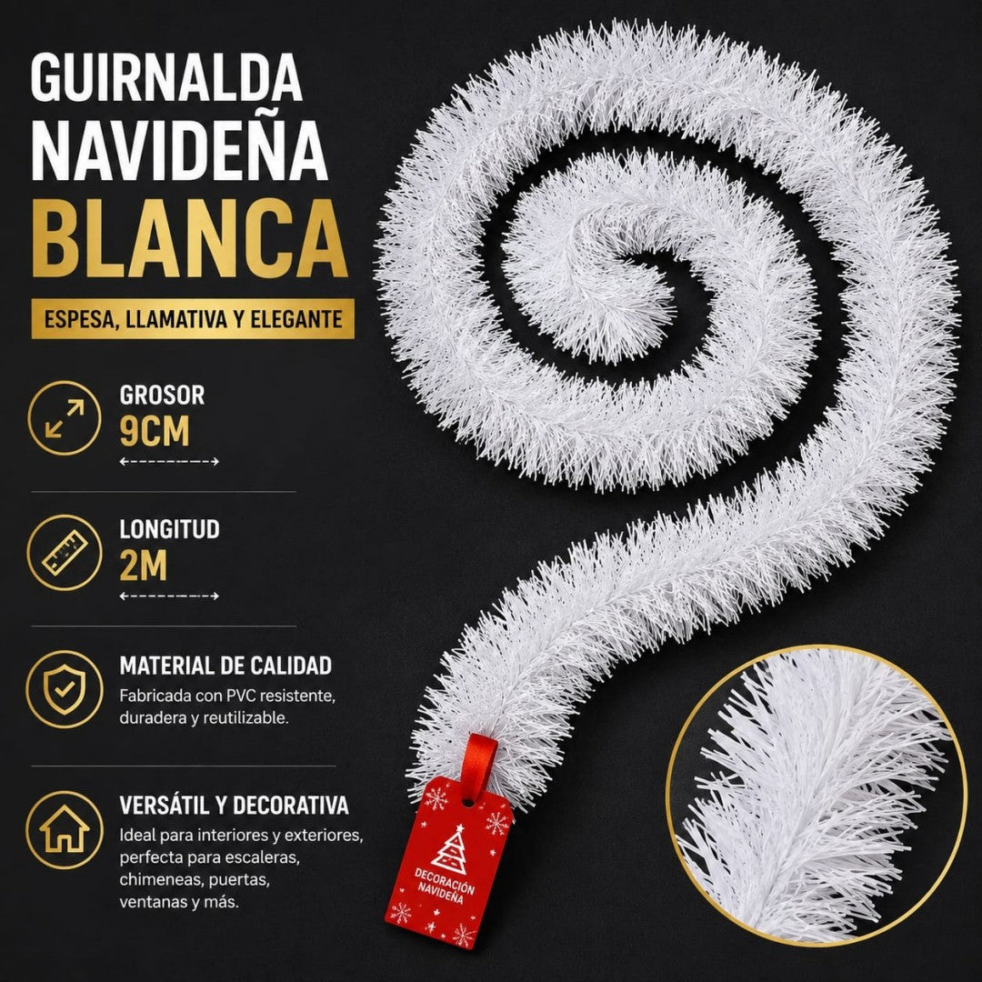 GUIRNALDA BLANCA 9CM
