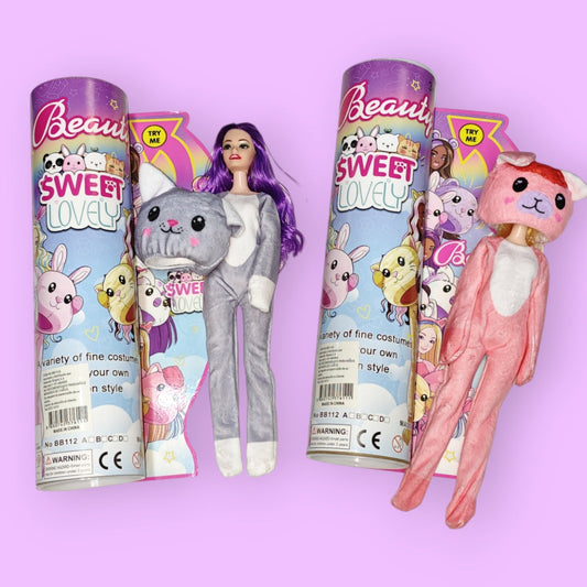 MUNECA CON TRAJE ANIMAL BB115B