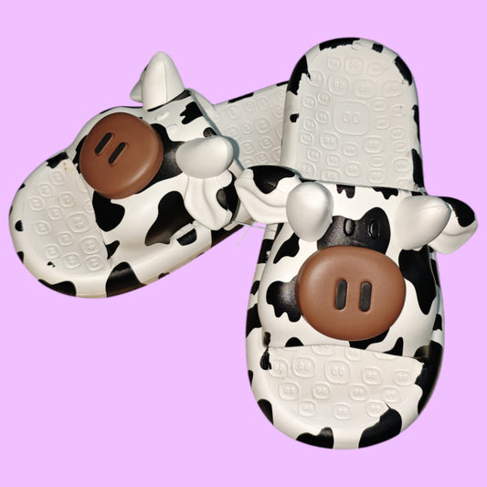 CHANCLETAS TELA VACA  36-41 BLANCA