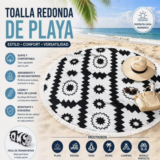 TOALLA PLAYA REDONDA 850-34
