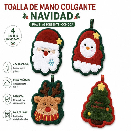 TOALLA DE MANO NAVIDENO 850-39
