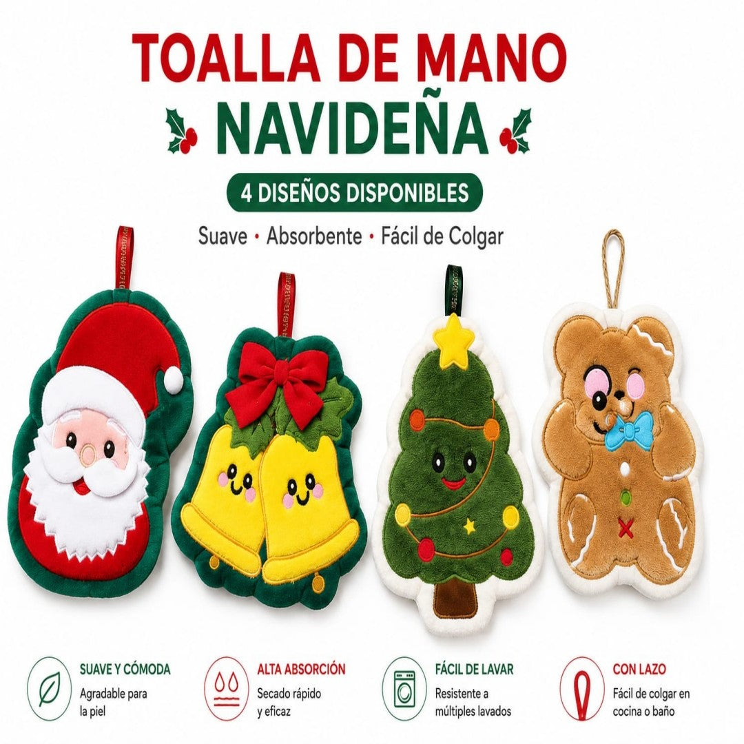 TOALLA DE MANO NAVIDENO 850-40