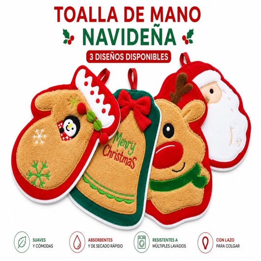 TOALLA DE MANO NAVIDENO 850-41
