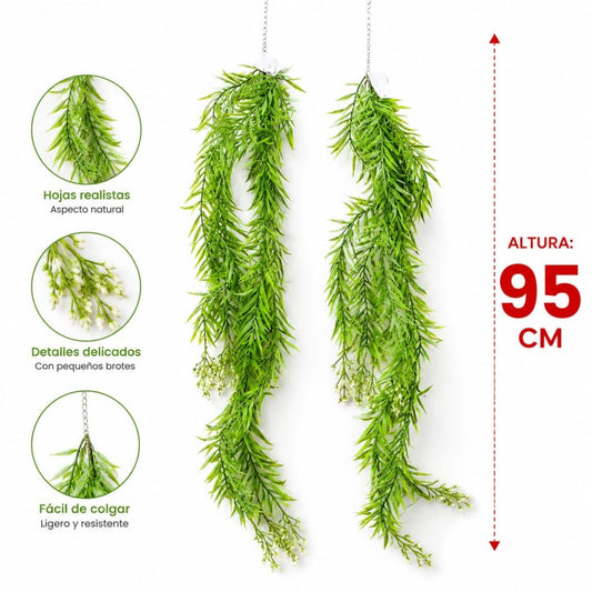 PLANTA VERDE COLGANTE PARED 95CM