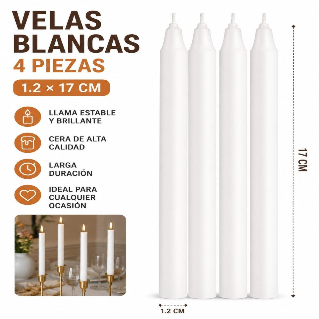 SET CANDELA 4PCS 1.2*17CM