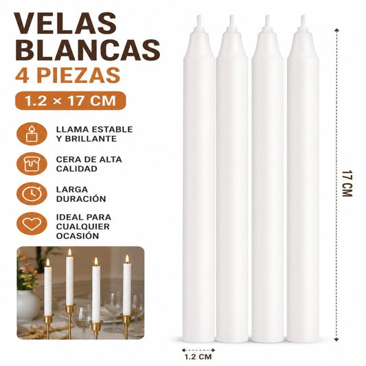SET CANDELA 4PCS 1.2*17CM