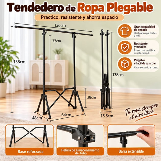 PERCHERO PLEGABLE PARA ROPA