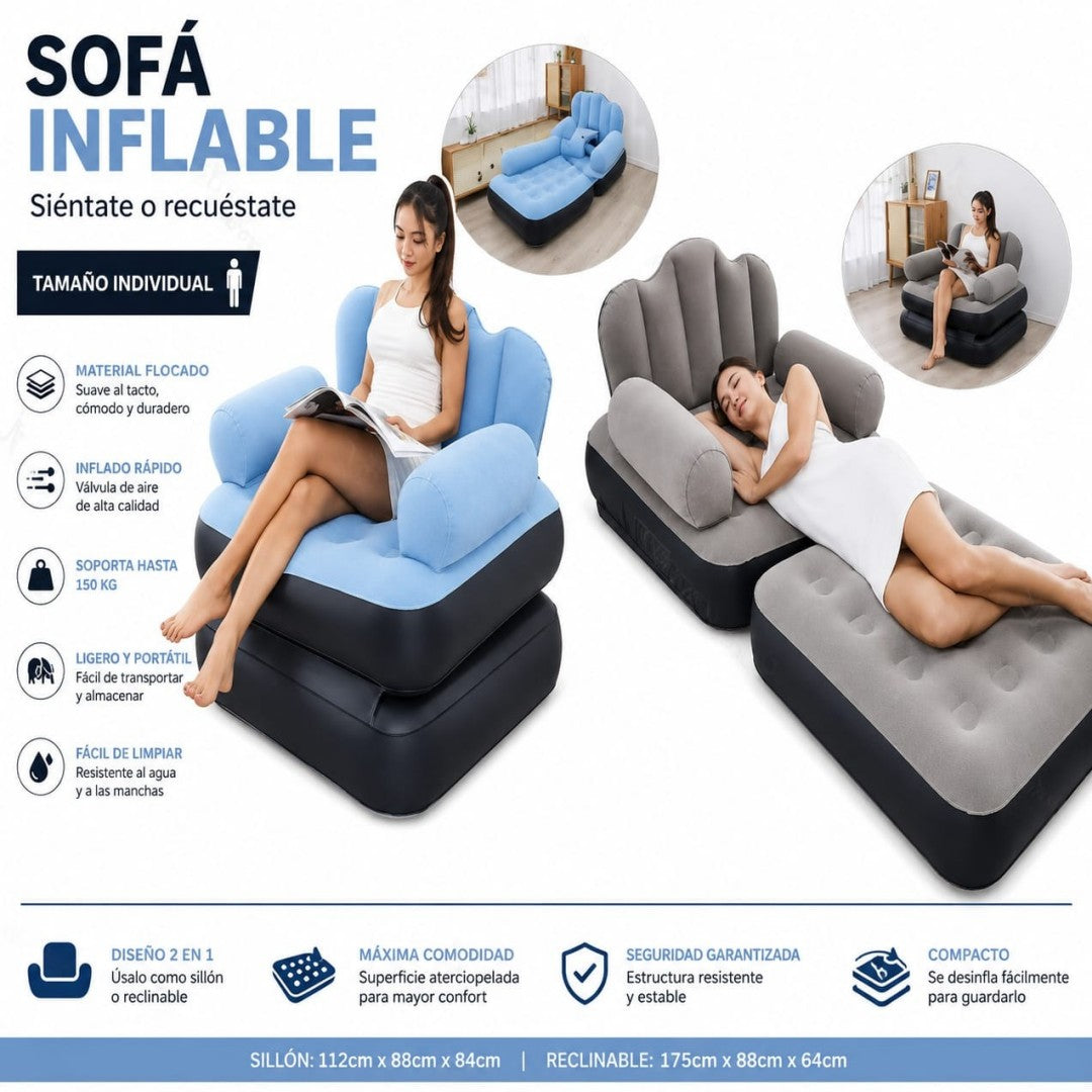 SILLON CAMA INFLABLE