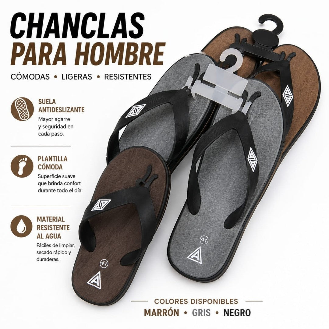 SANDALIA PARA HOMBRE COLOR MADERA