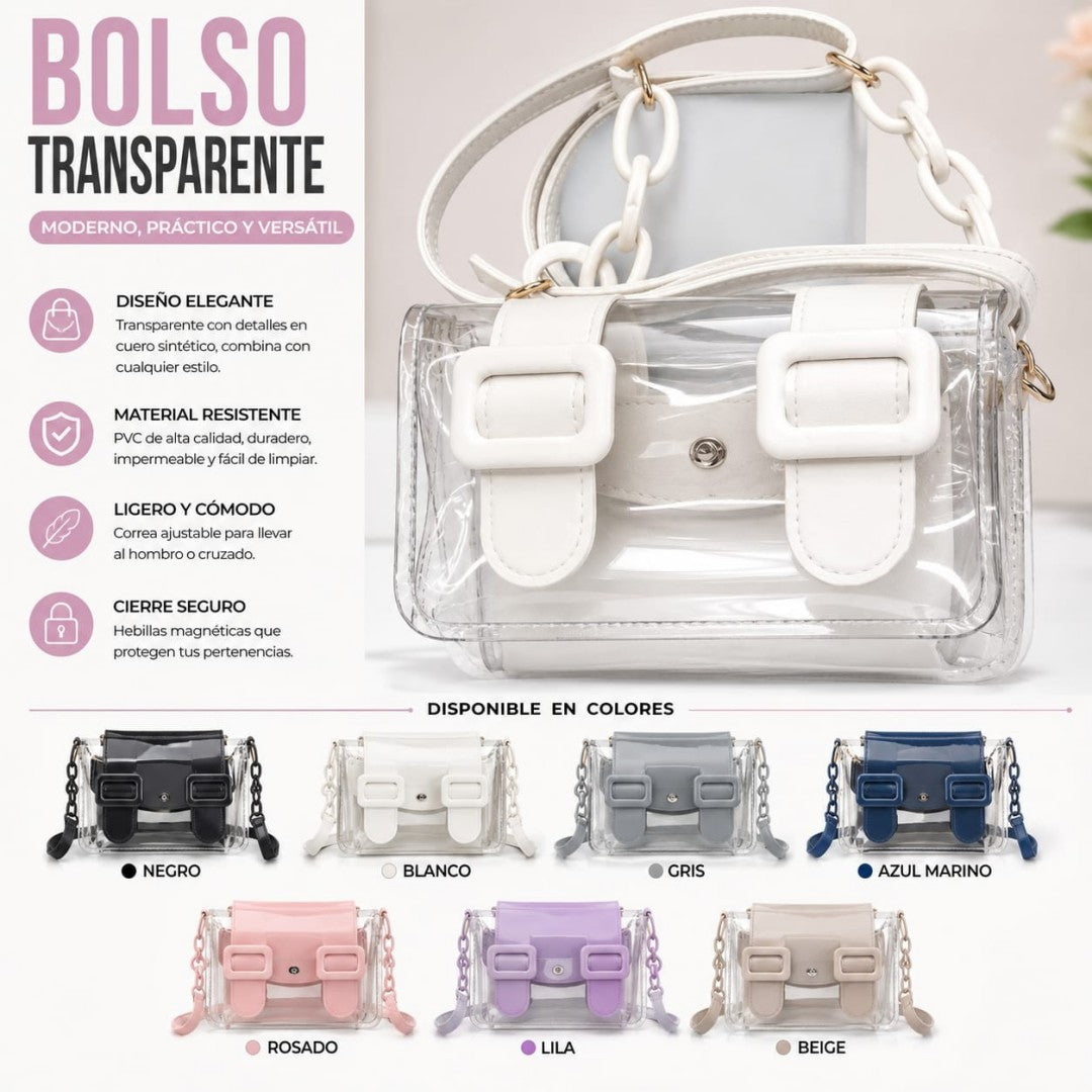 BOLSO TRANSPARENTE DE PVC B