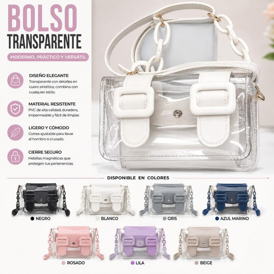 BOLSO TRANSPARENTE DE PVC B