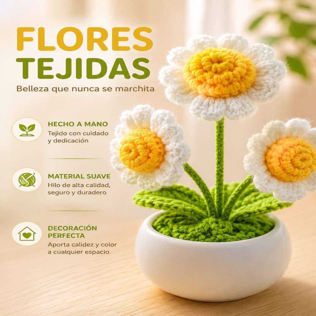 ADORNO TEJIDAS GIRASOL GDE