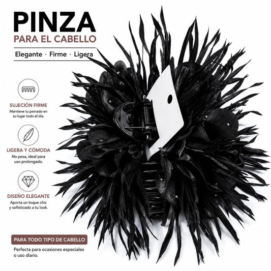 PINZA PARA CABELLO CON PLUMAS