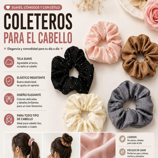 LIGA PARA CABELLO TIPO SCRUNCHIE DIAMANTE