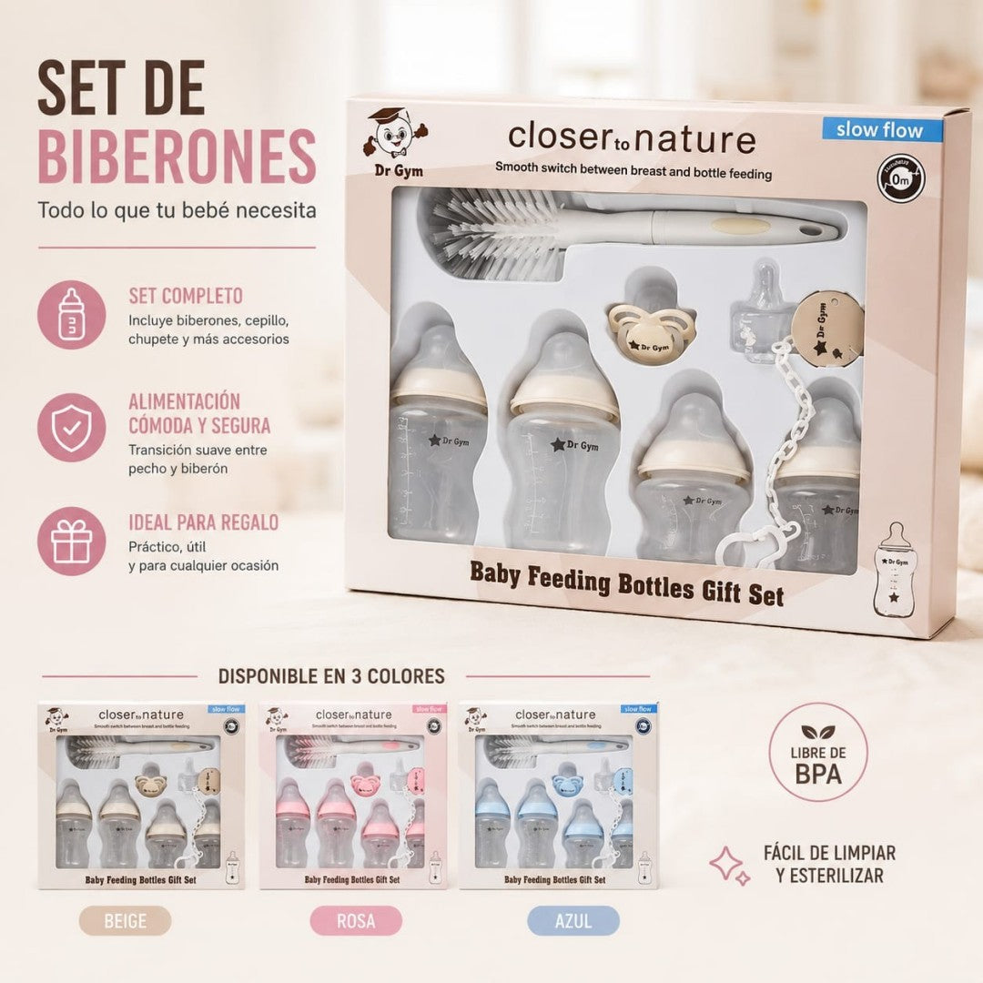 SET DE BIBERONES PARA BEBE 666D DR