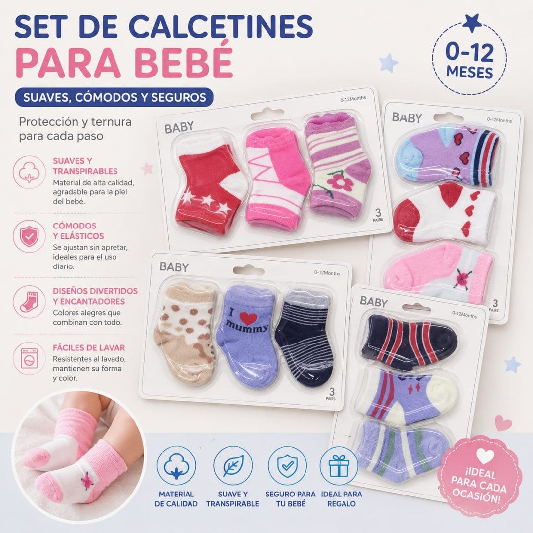 SET MEDIAS PARA BEBE 3PARES