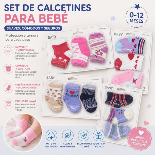 SET MEDIAS PARA BEBE 3PARES