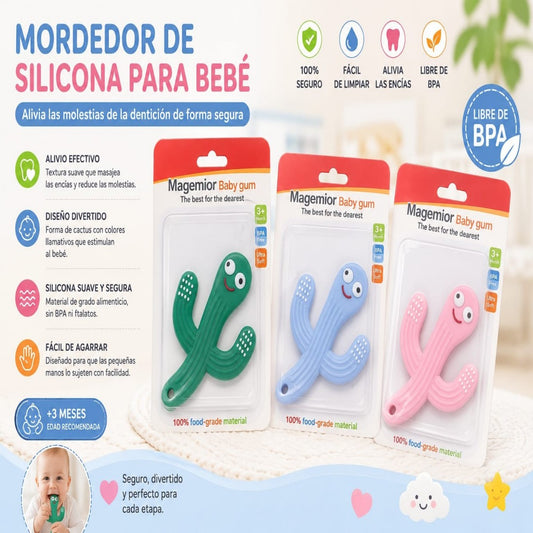MORDEDOR PARA BEBE CACTUS SILICONA