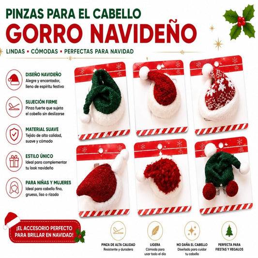 PRENSA CABELLO GORRO NAVIDAD