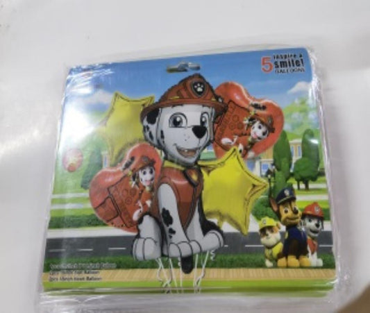 GLOBO METALICO 5PCS PAW