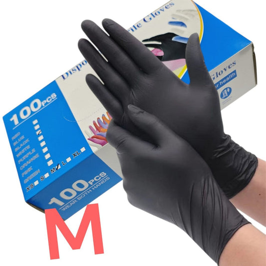 GUANTES DE VINILO NEGRO M 100PCS