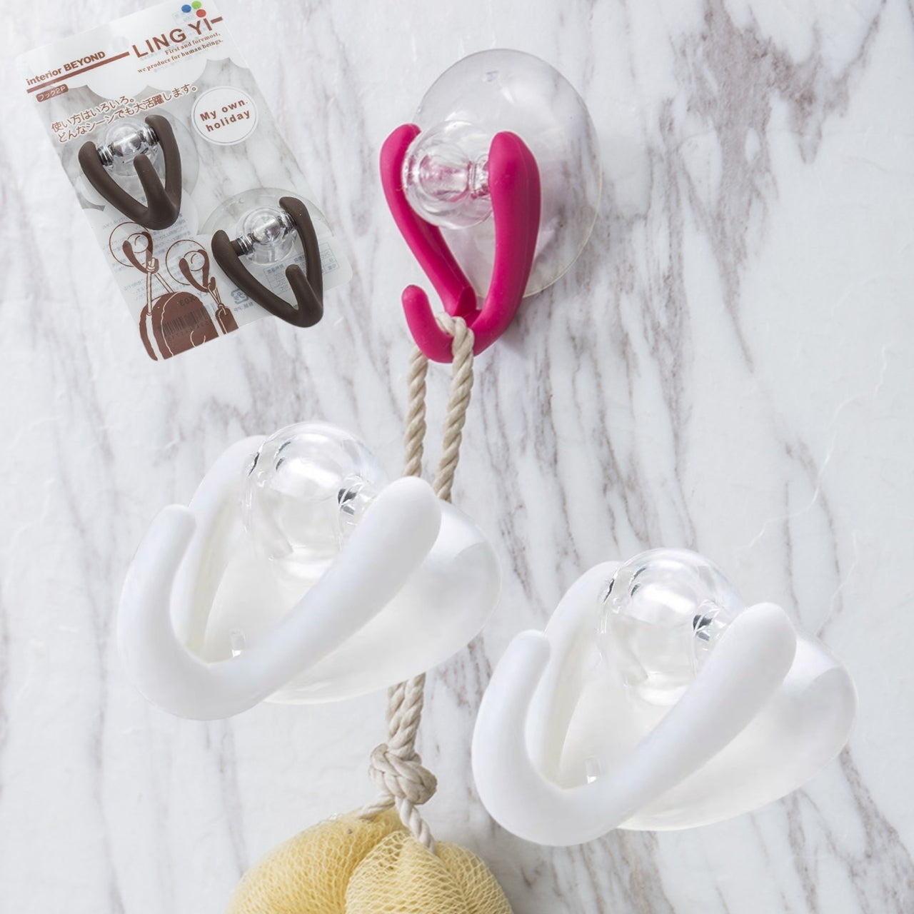 SET VENTOSA GANCHO 2PCS