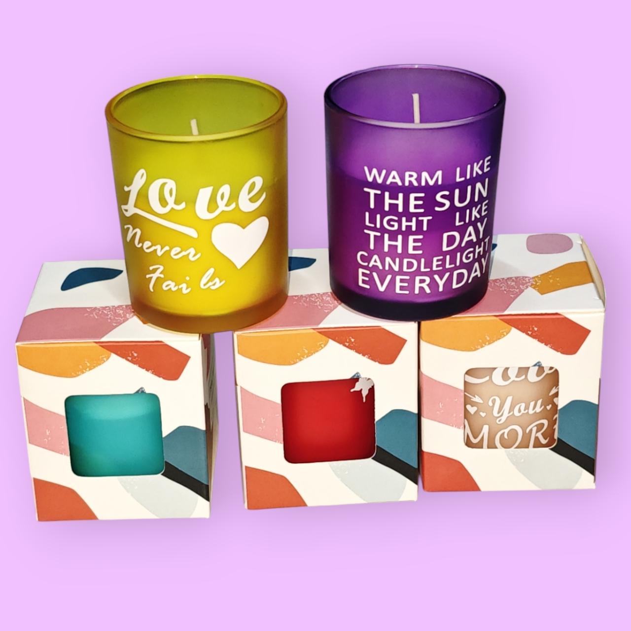 CANDELAS AROMATICAS   C/LETRA 6*7.5