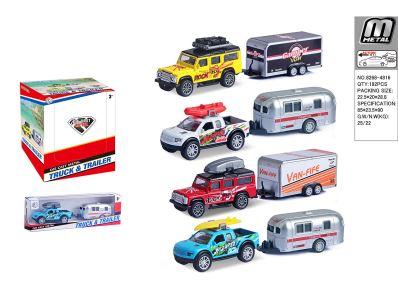 CARRO CON TRAILER METAL M8268-4816