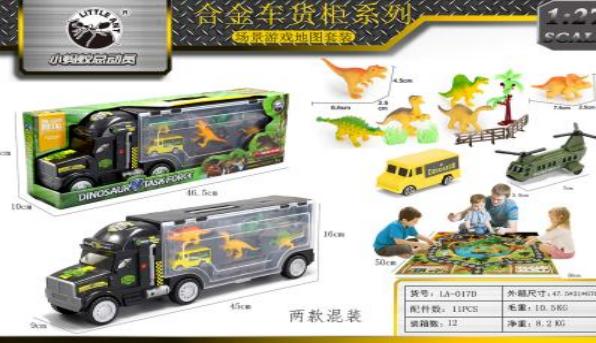 TRAILER METAL DINOSAUIO LA-017D